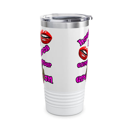 hoes b4 bros - Ringneck Tumbler, 20oz (white)