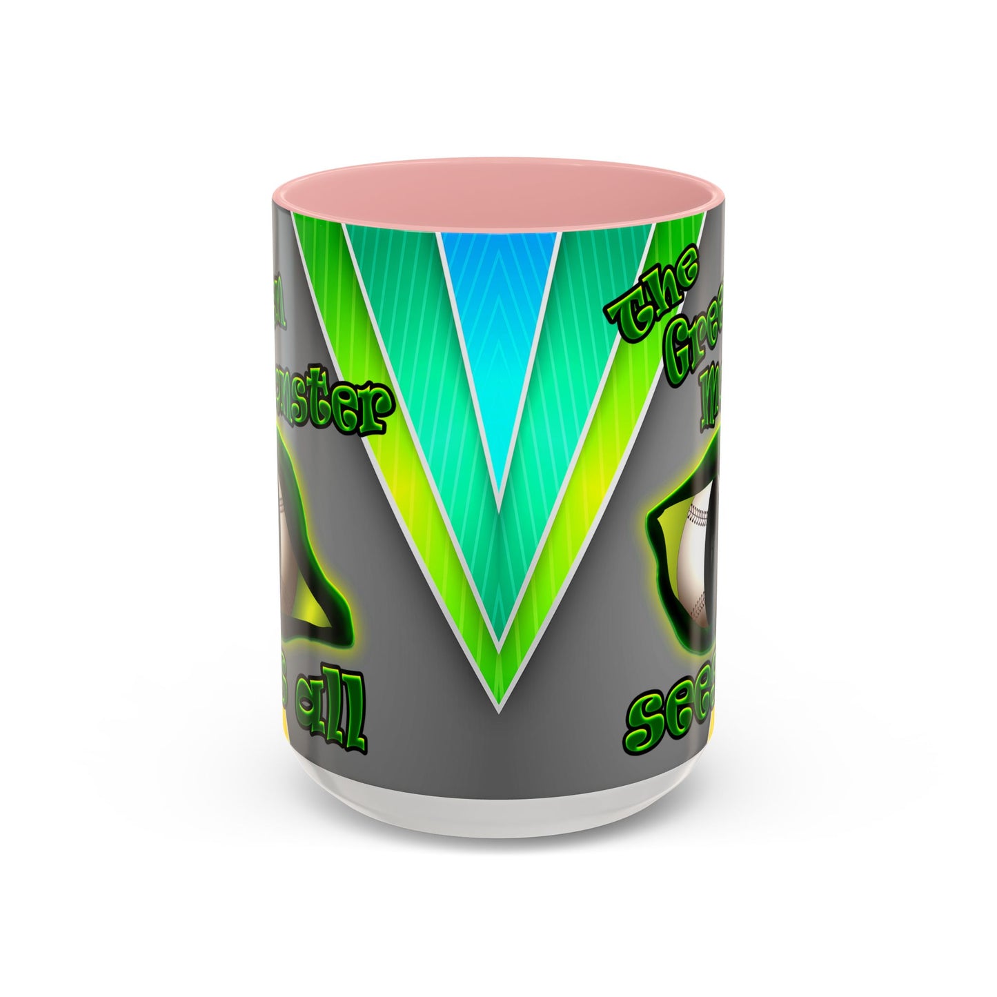 green monster - Accent Mug (rainbow split)