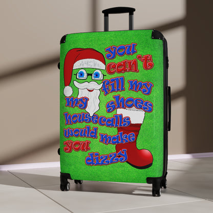 santa's shoes - Suitcase (green turf)