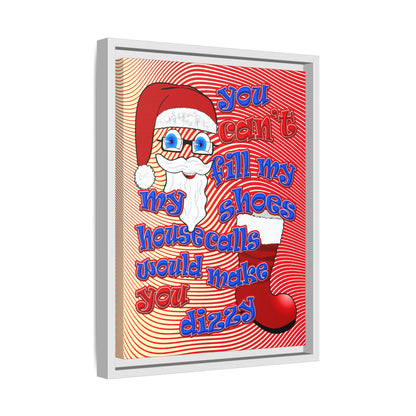santa's shoes - framed canvas art (yellow-orange wave)