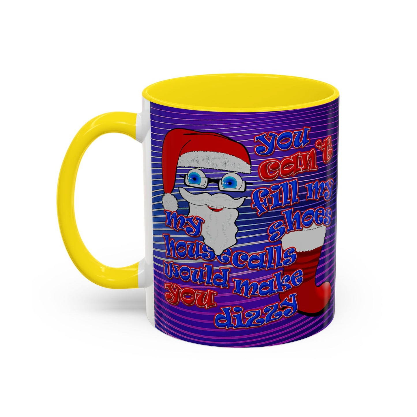 santa's shoes - Accent Mug (purple wave)