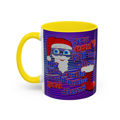 santa's shoes - Accent Mug (purple wave)
