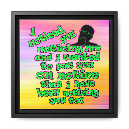 noticed you noticing - framed canvas art (color blur)