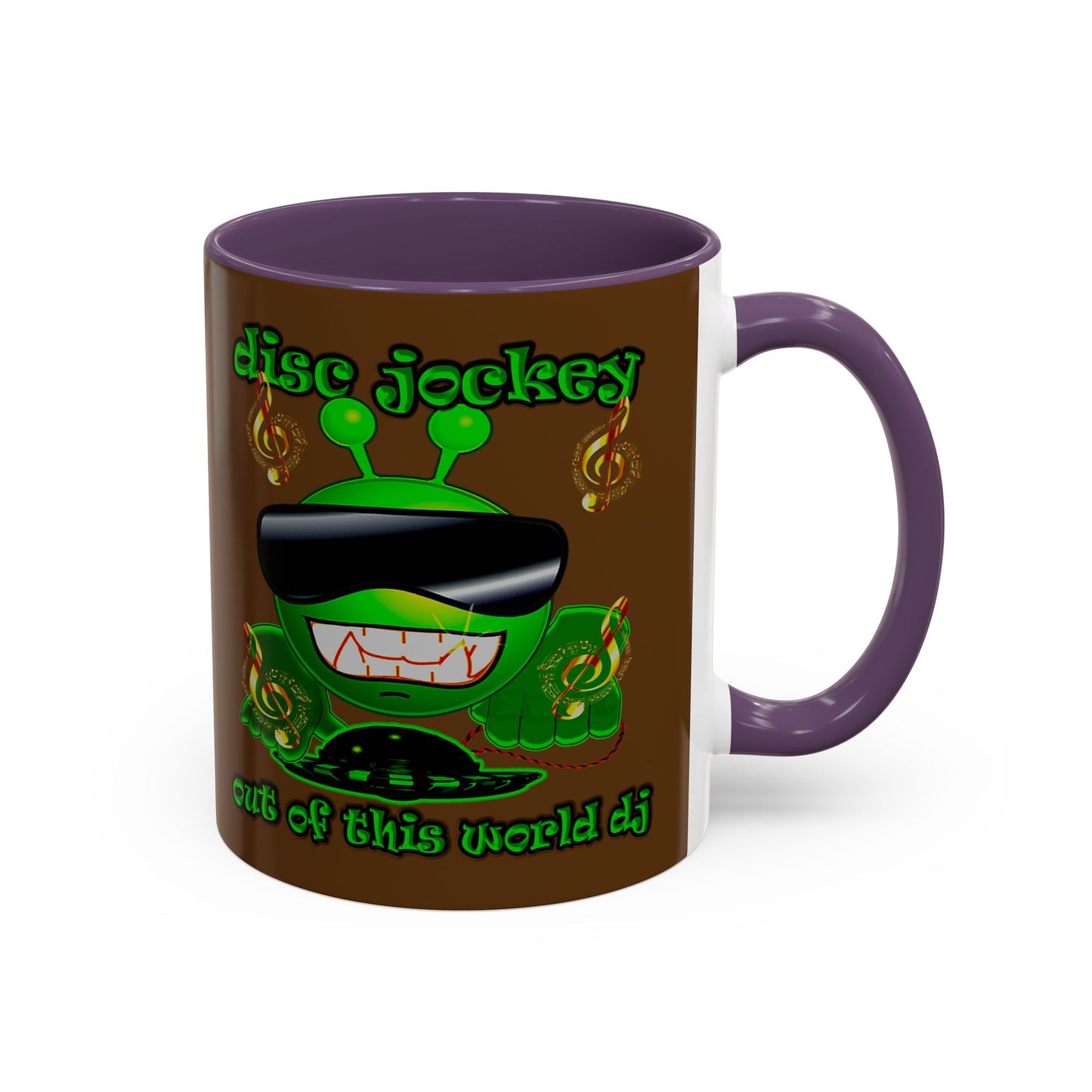 disc jockey - Accent Mug (brown)