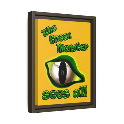 green monster - framed canvas art (yellow)