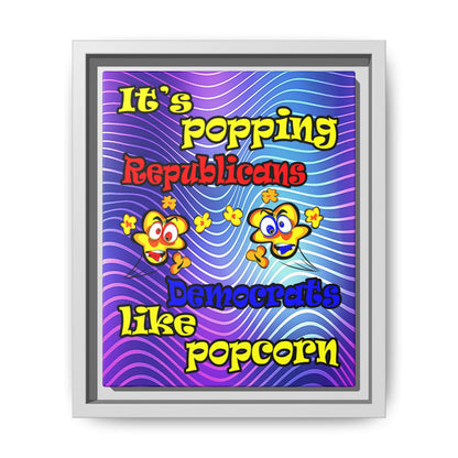 popping like popcorn - framed canvas art (purple wave)