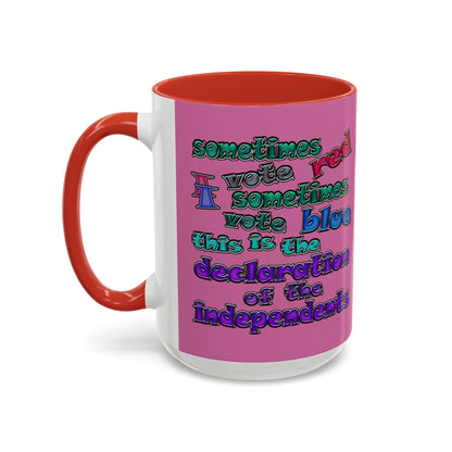 declaration of the independents - Accent Mug (light pink)