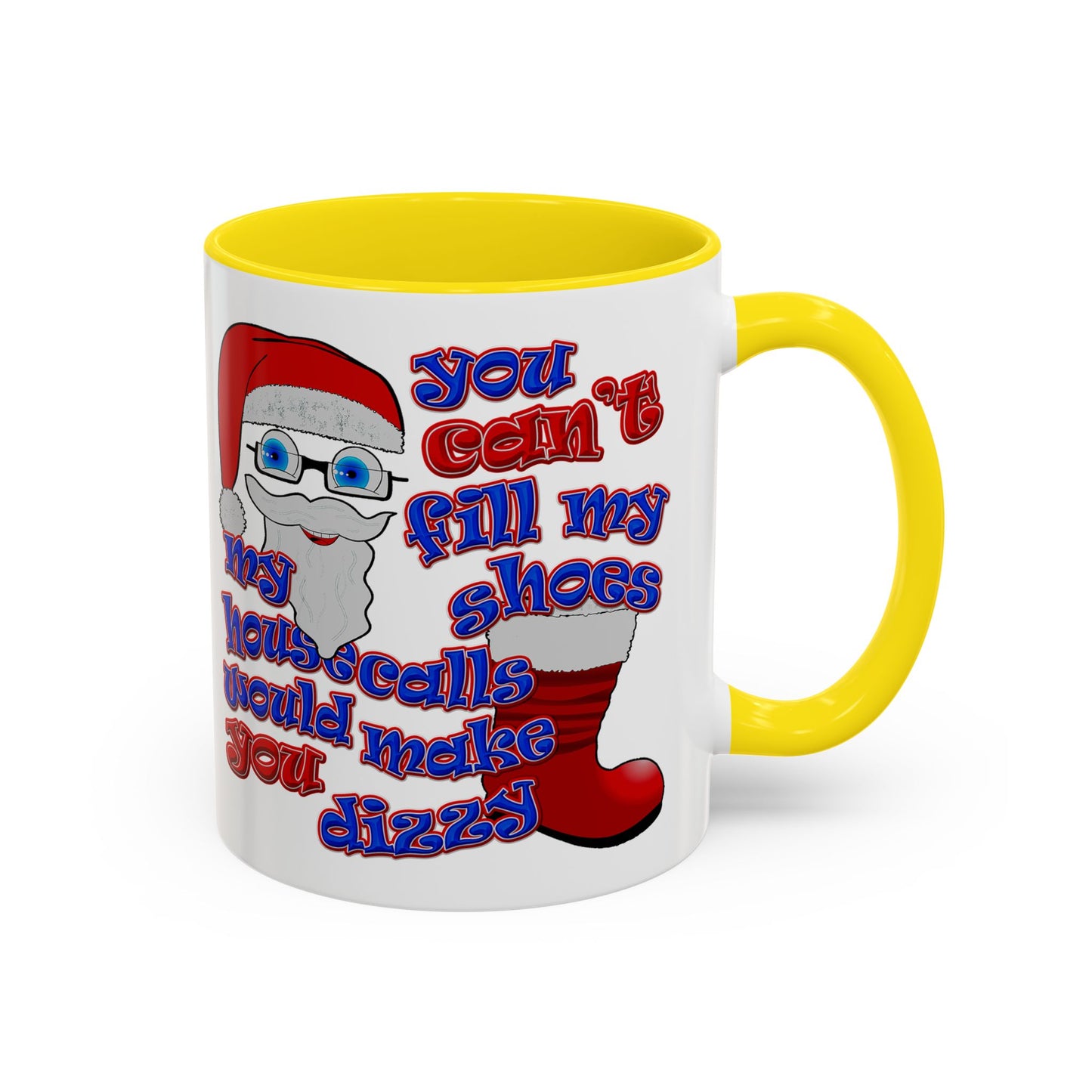 santa's shoes - Accent Mug (white)