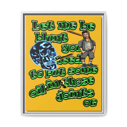 og - framed canvas art (yellow)