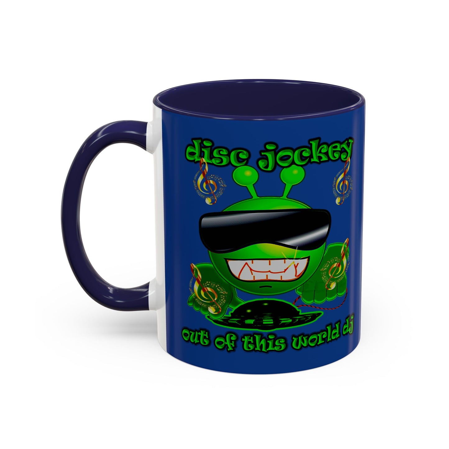 disc jockey - Accent Mug (dark blue)