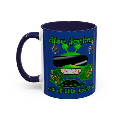 disc jockey - Accent Mug (dark blue)