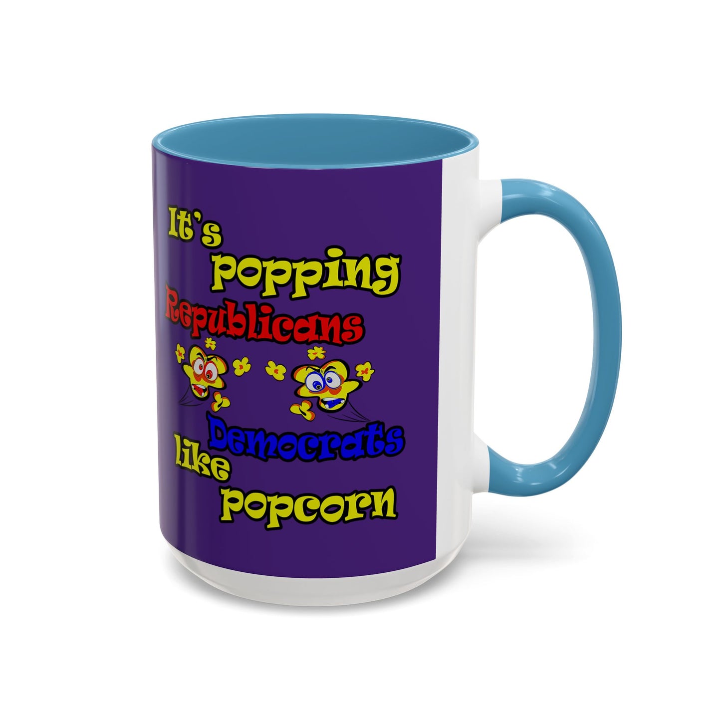 popping like popcorn - Accent Mug (purple)