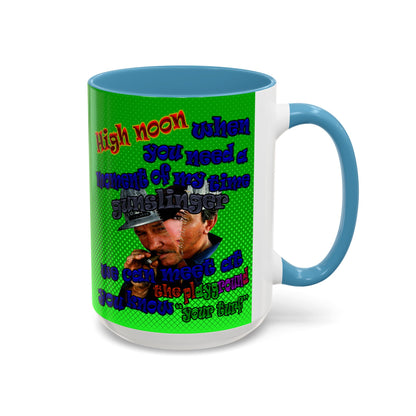 high noon - Accent Mug (logo green)