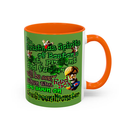 christmas spirits of boston - Accent Mug (green)