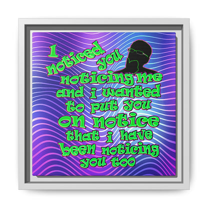 noticed you noticing - framed canvas art (purple wave)
