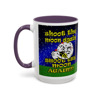 shoot the moon again - Accent Mug ('snoops' background)