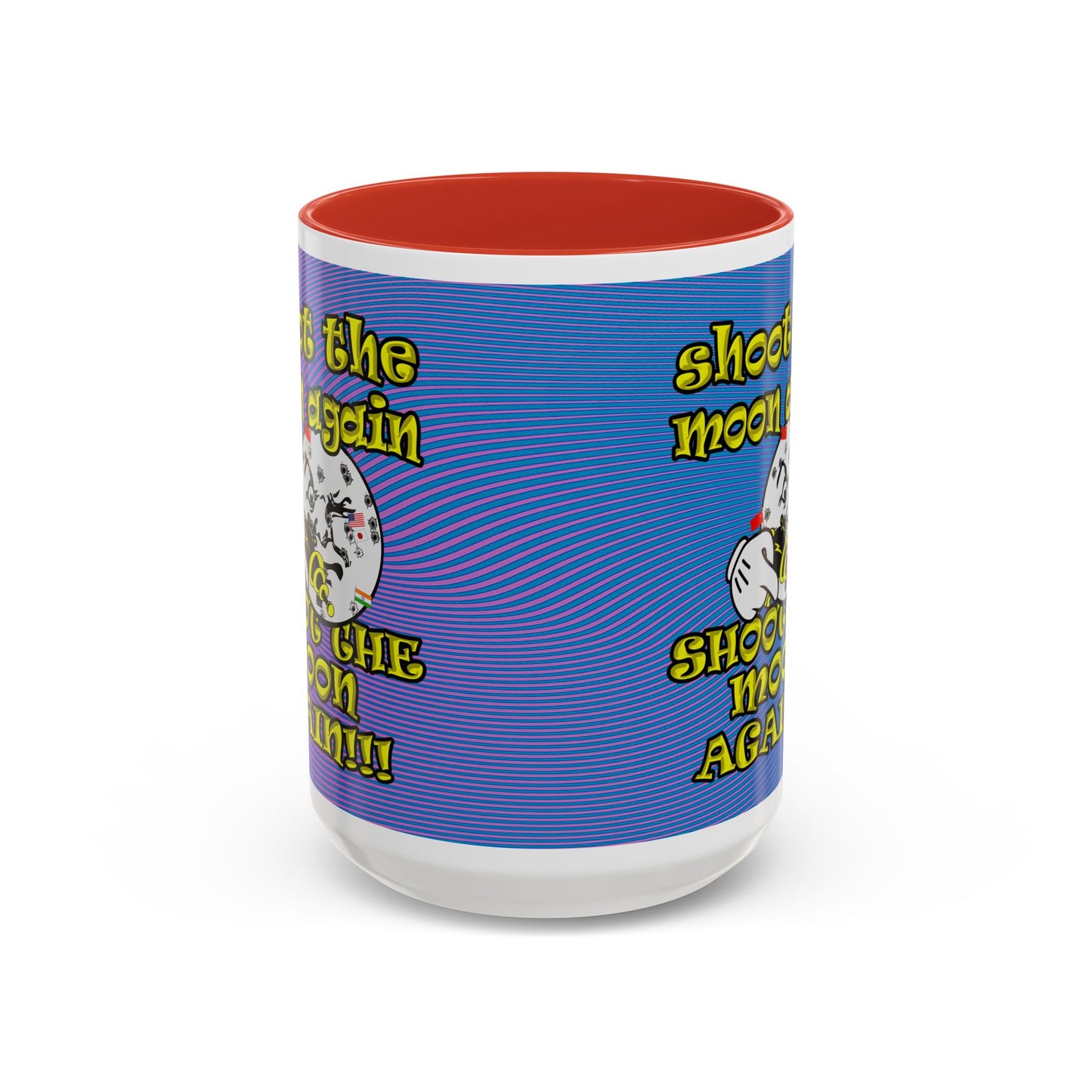 shoot the moon again - Accent Mug (light blue-purple wave)