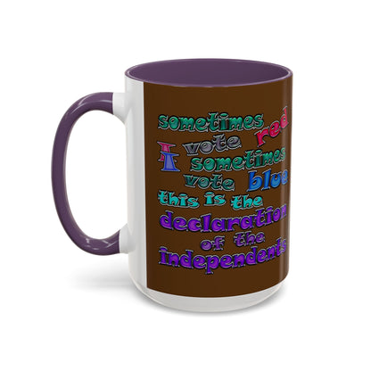 declaration of the independents - Accent Mug (brown)