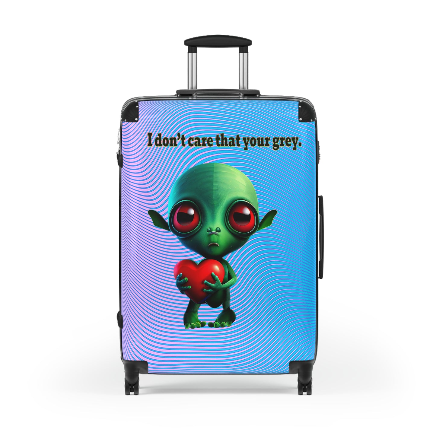 I don't care that your grey - Suitcase (light blue-purple wave)