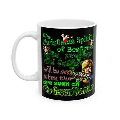 christmas spirits of boston - White Mug (black)