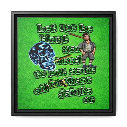 og - framed canvas art (green turf)