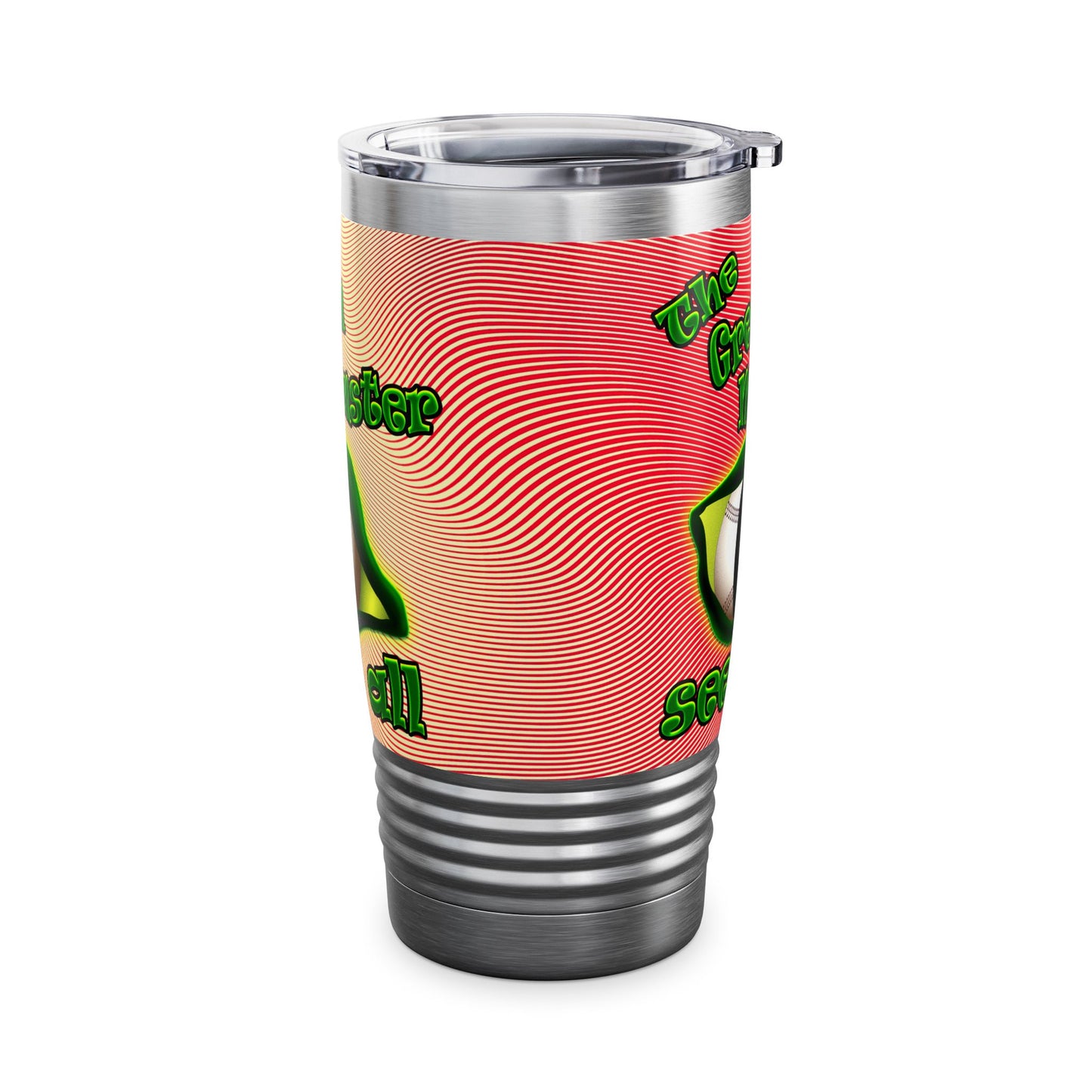 green monster - Ringneck Tumbler, 20oz (yellow-orange wave)
