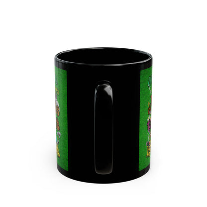 the bum's shit - Black Mug (green turf)