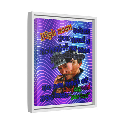 high noon - framed canvas art (purple wave)