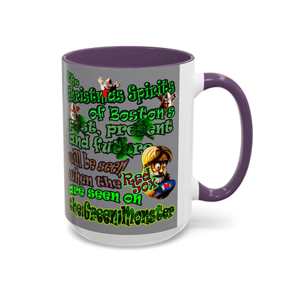 christmas spirits of boston - Accent Mug (grey)