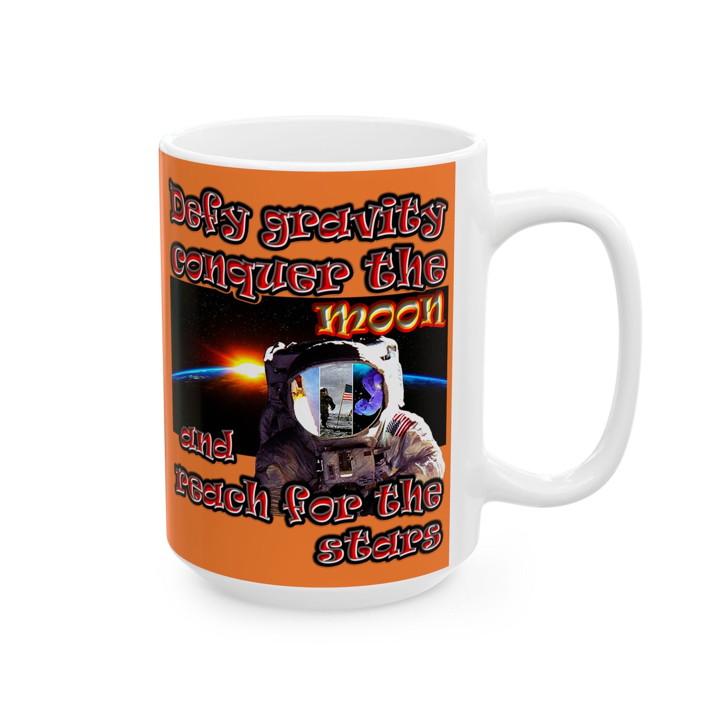 defy conquer reach - White Mug (crusta)