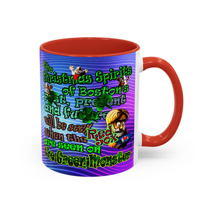 christmas spirits of boston - Accent Mug (purple wave)
