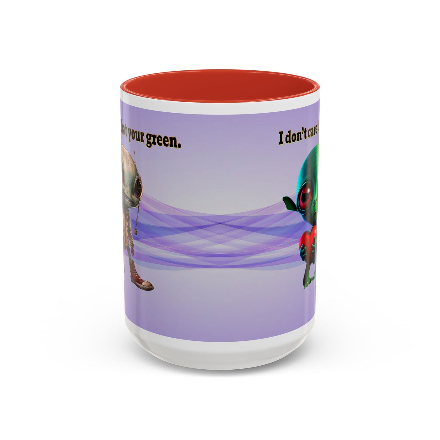I don't care that your grey - Accent Mug (light blue-pink wave)