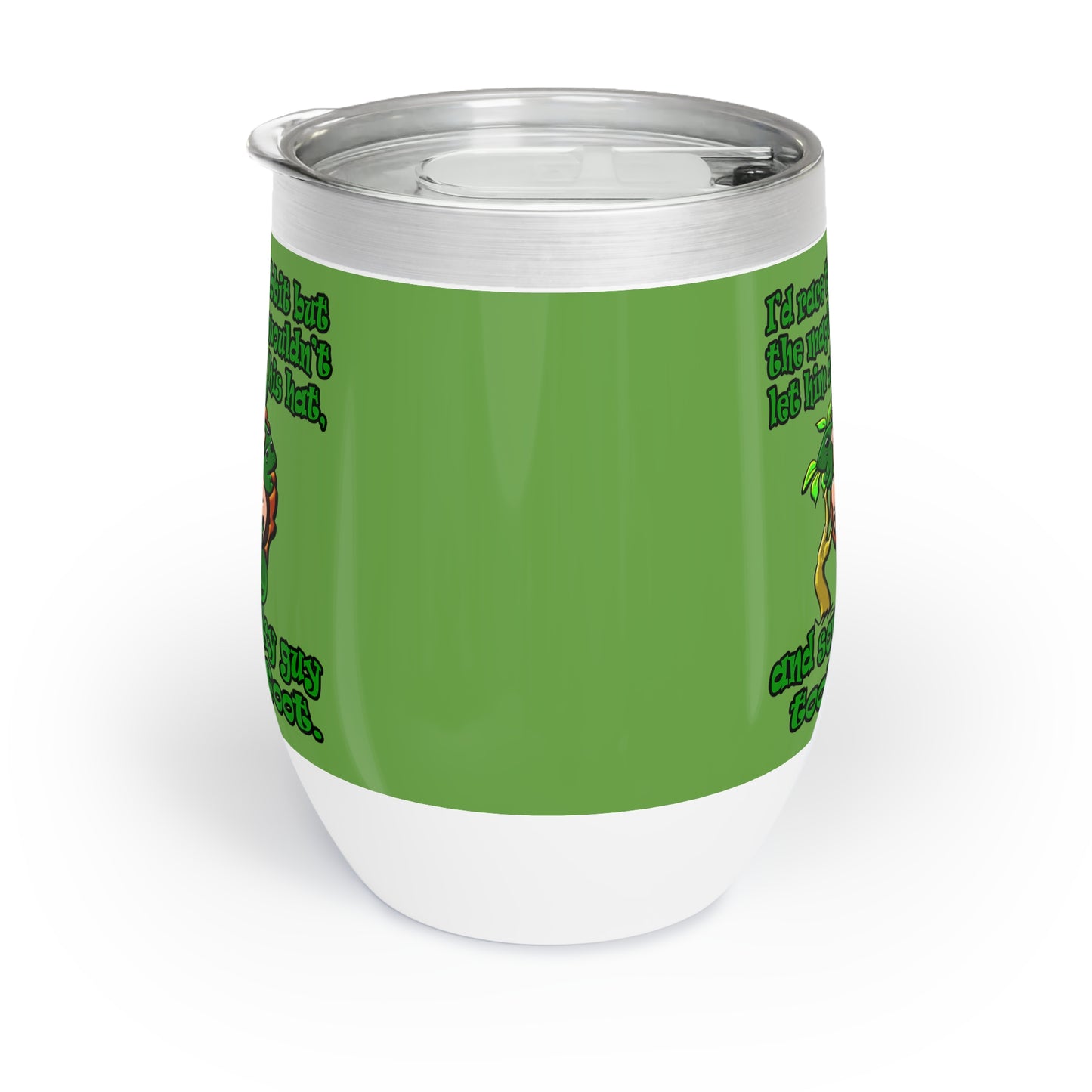 turtle race - Chill Wine Tumbler (green)