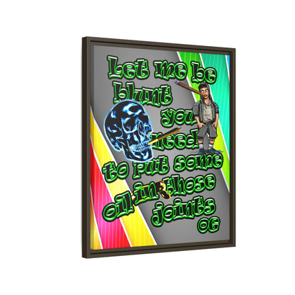 og - framed canvas art (rainbow split)