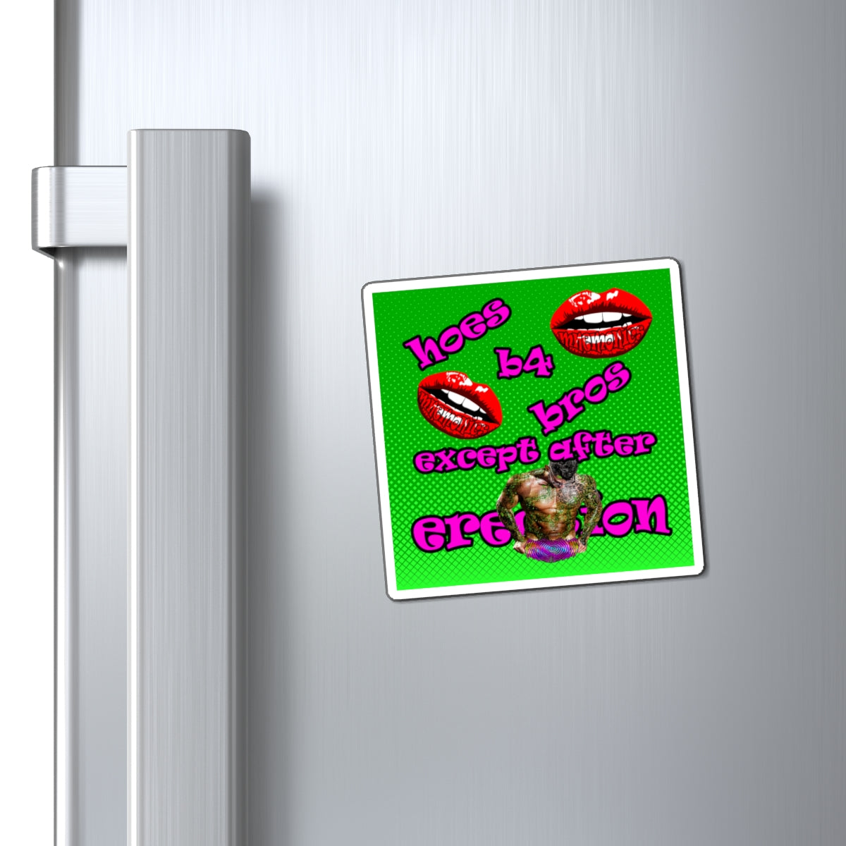 hoes b4 bros - Magnets - (logo green)