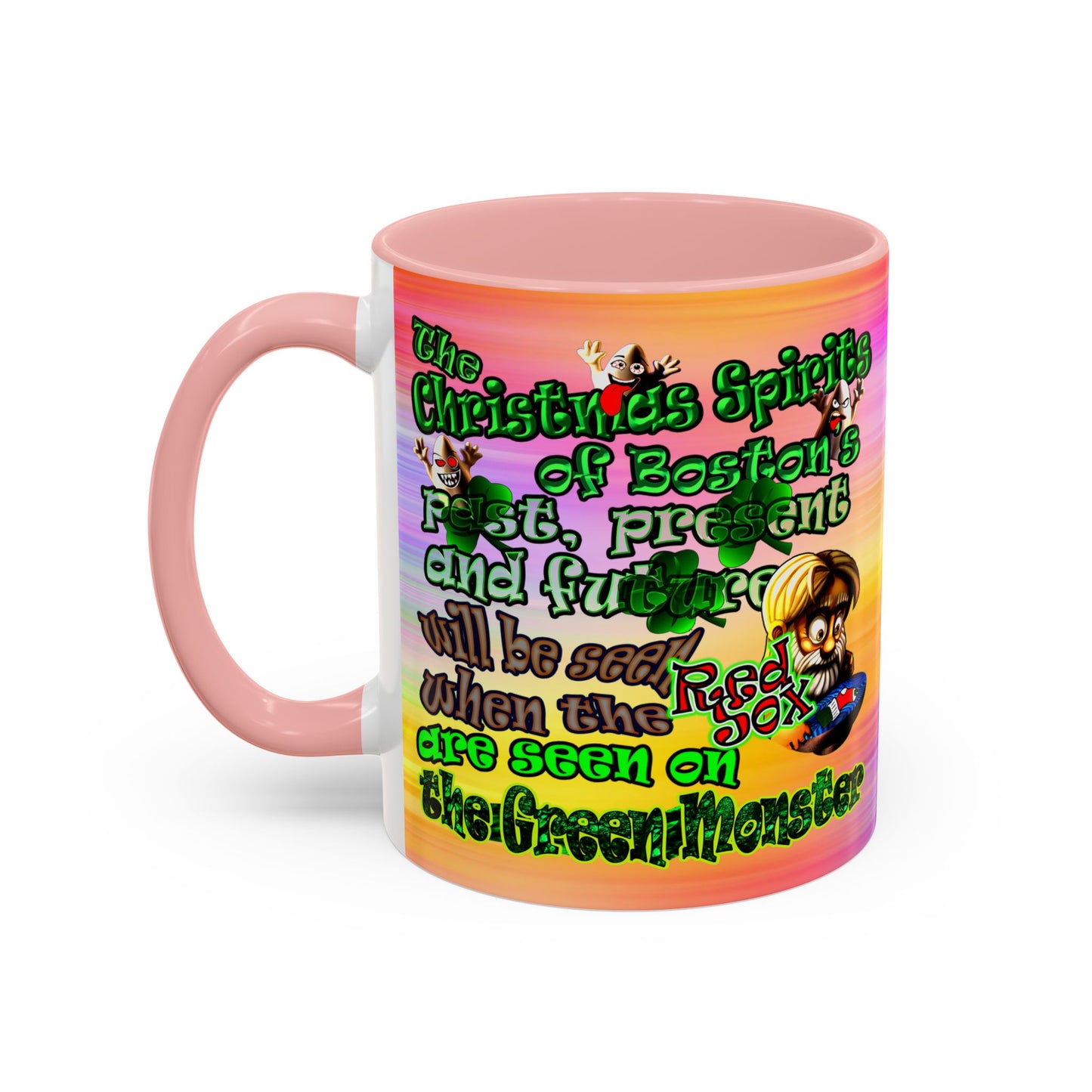 christmas spirits of boston - Accent Mug (color blur)