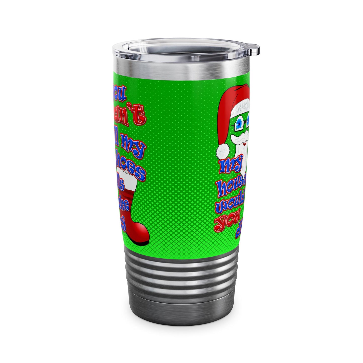 santa's shoes - Ringneck Tumbler, 20oz (logo green)
