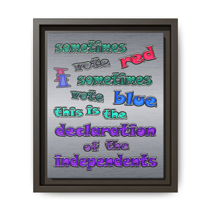 declaration of the independents - framed canvas art (brushed nickel)