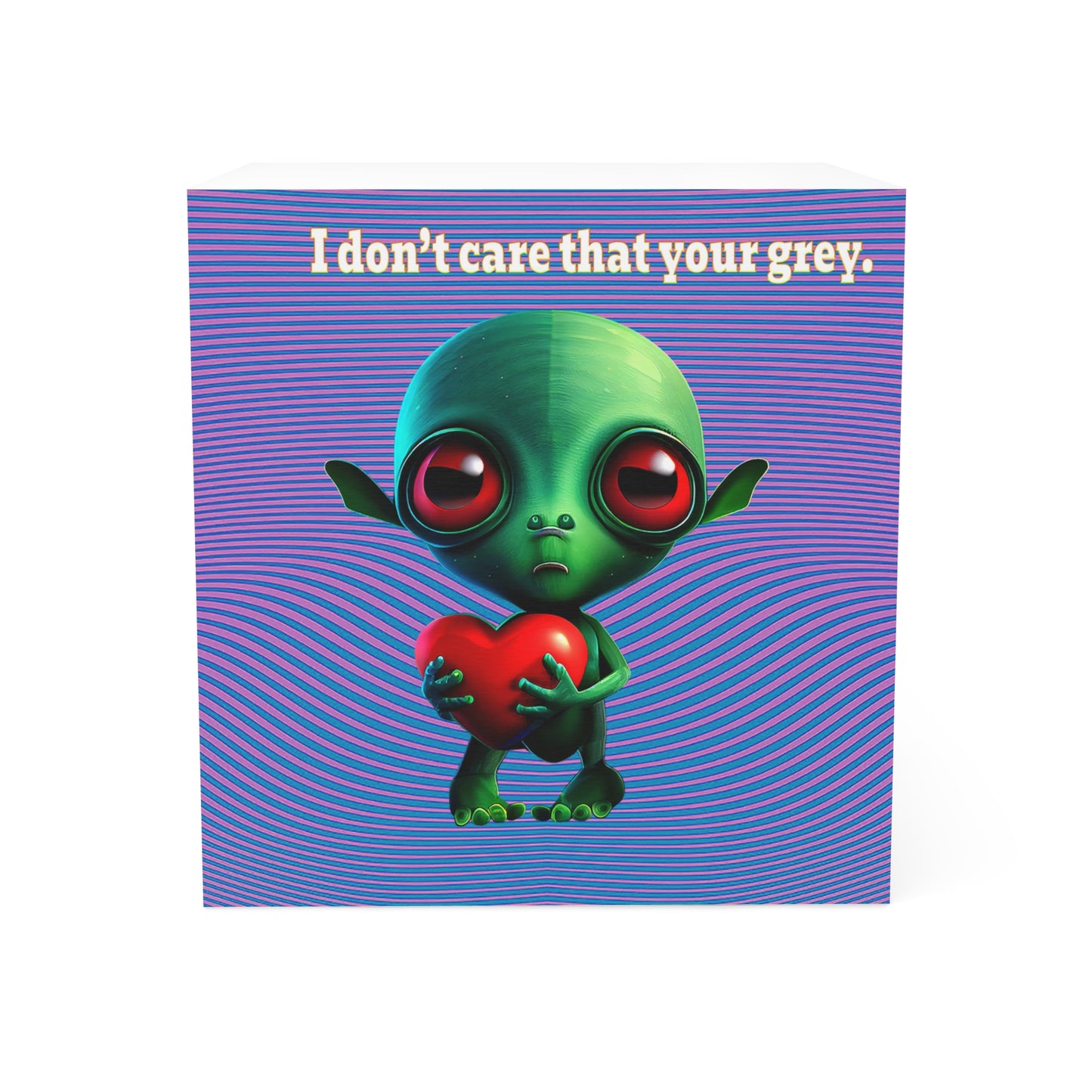 I don't care that your grey - note cube (light blue-purple wave)