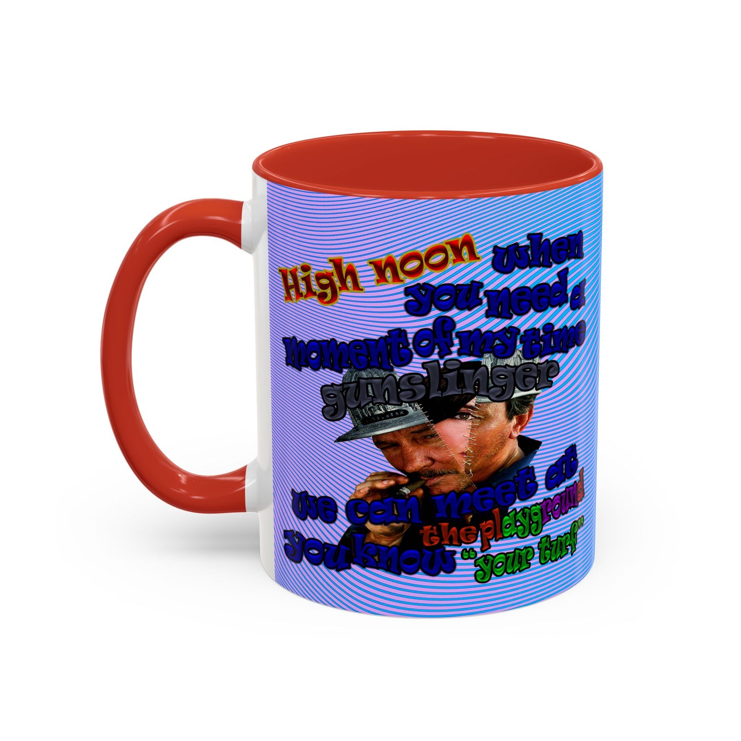 high noon - Accent Mug (light blue-purple wave)