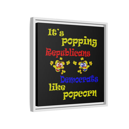 popping like popcorn - framed canvas art (black)