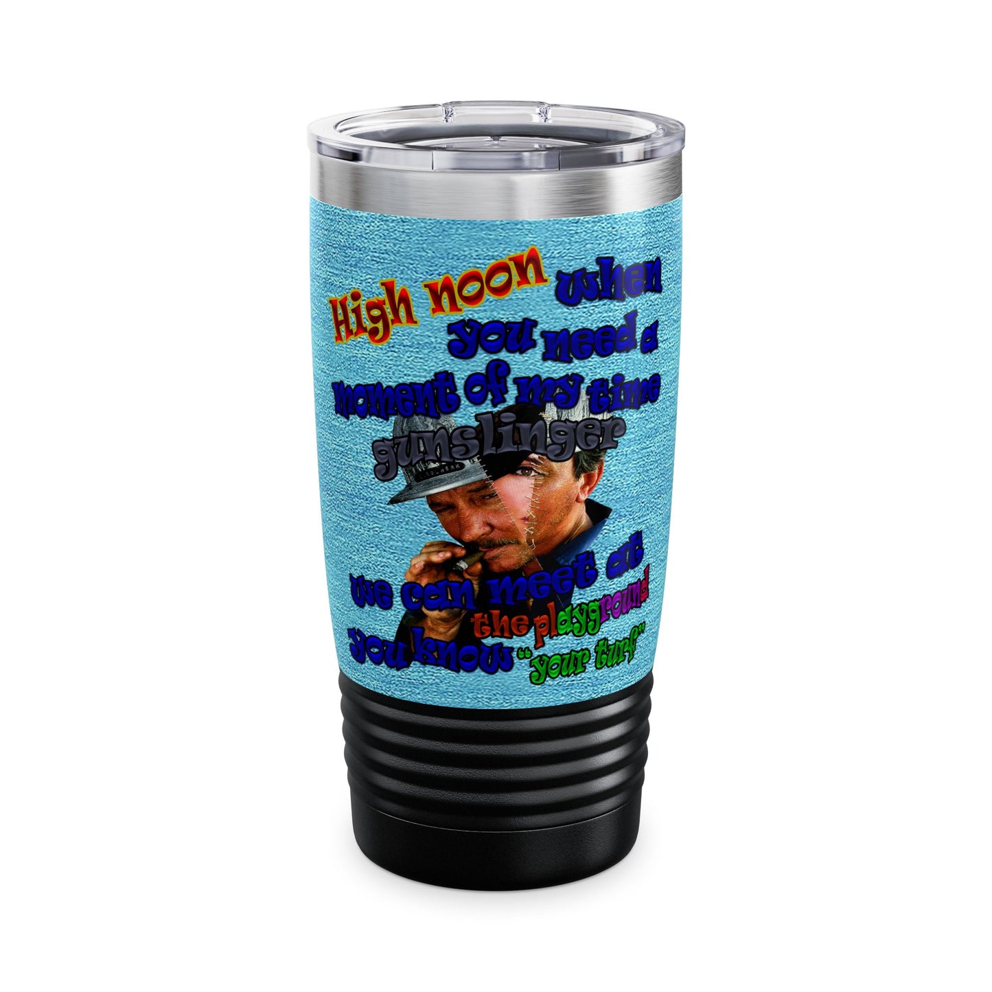 high noon - Ringneck Tumbler, 20oz (faded blue)