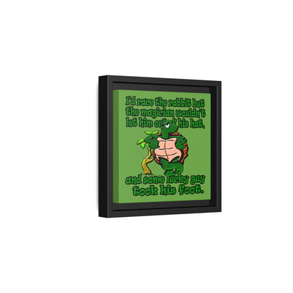 turtle race - framed canvas art (green)