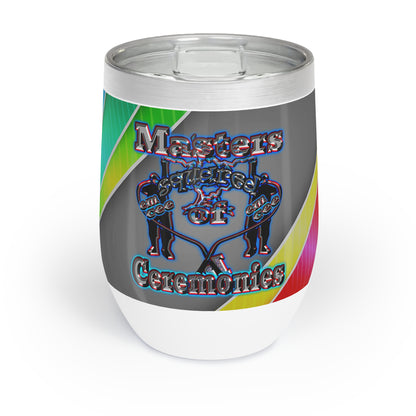 em cee squared - Chill Wine Tumbler (rainbow split)