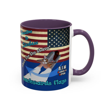 shoot for the stars - Accent Mug (dark blue)
