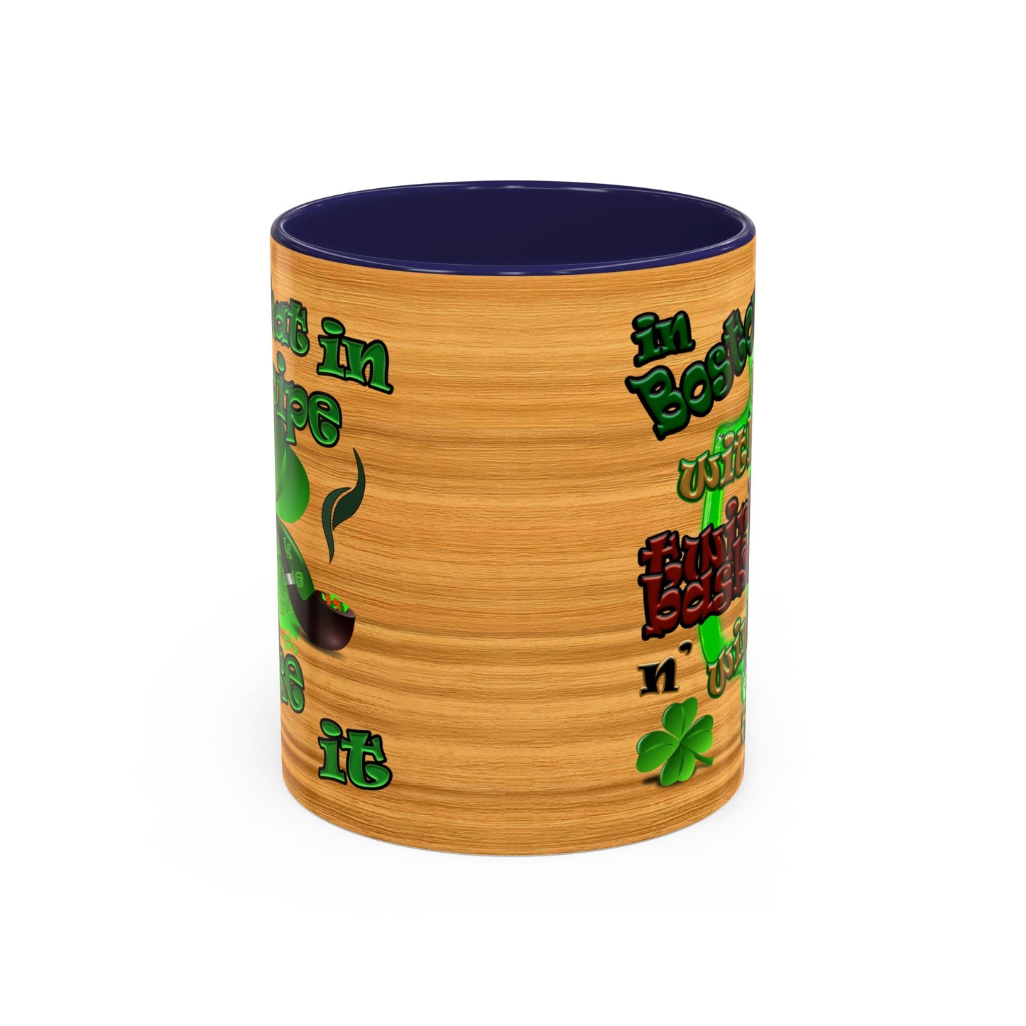 celtics logo - Accent Mug (butterscotch wood finish)