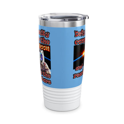 defy conquer reach - Ringneck Tumbler, 20oz (light blue)