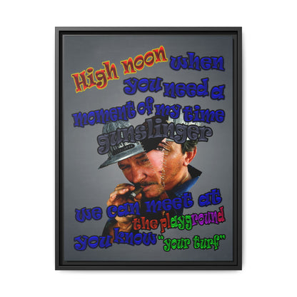 high noon - framed canvas art (grey-light grey)