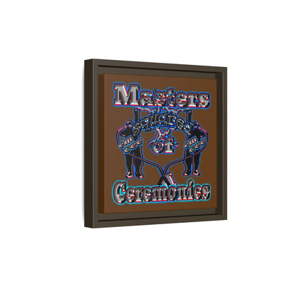 em cee squared - framed canvas art (brown)