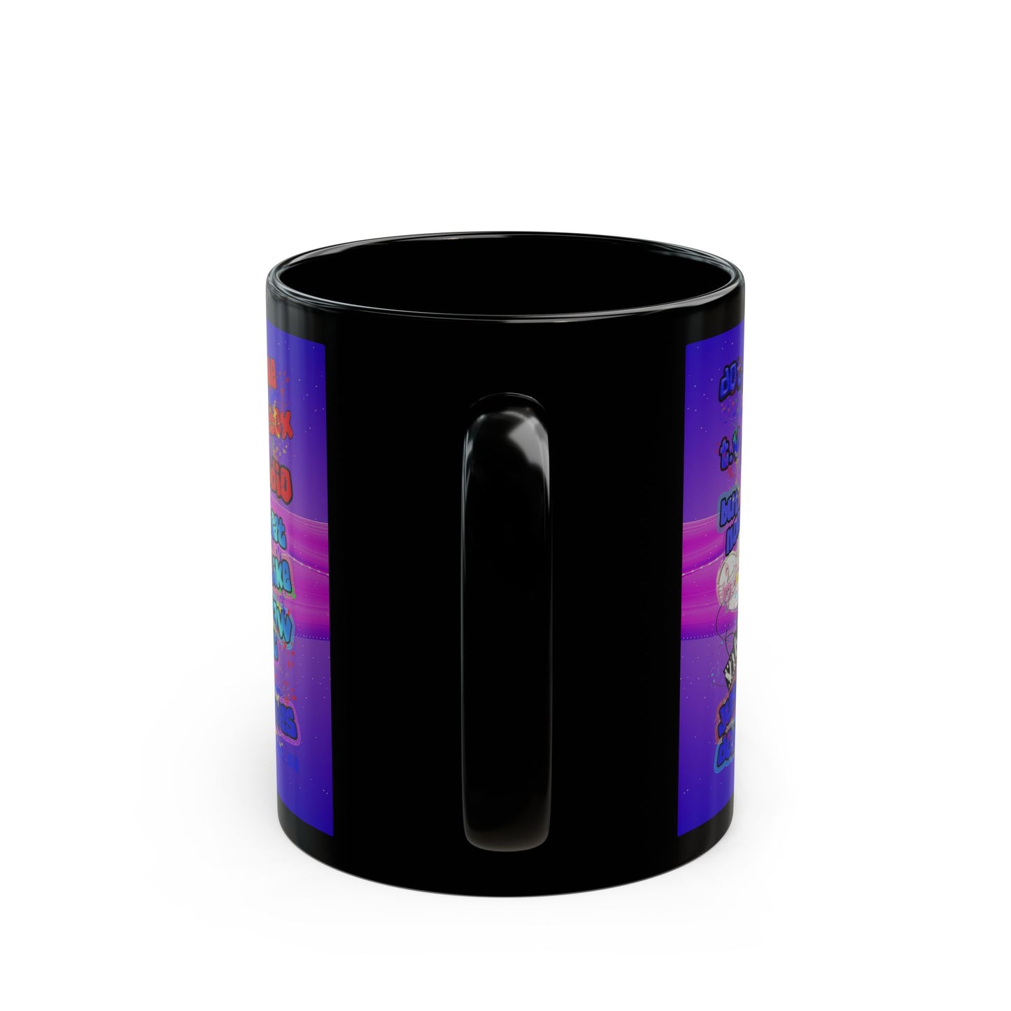 drop the beat - Black Mug (purple-pink wave)